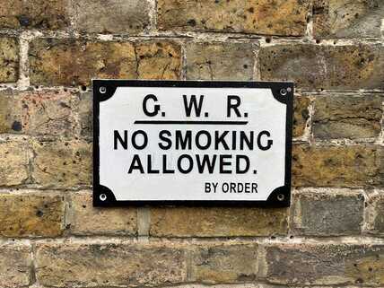 GWR No Smoking sign-white